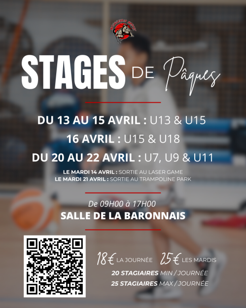 STAGES DE PÂQUES